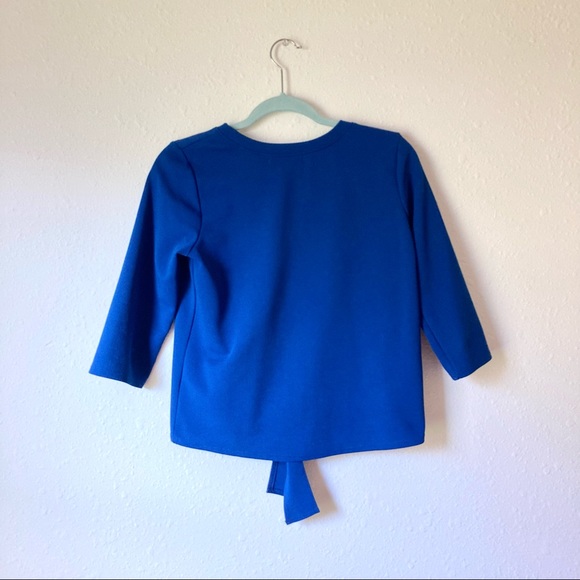 Cobalt Blue Tie Front Top - Picture 2 of 4